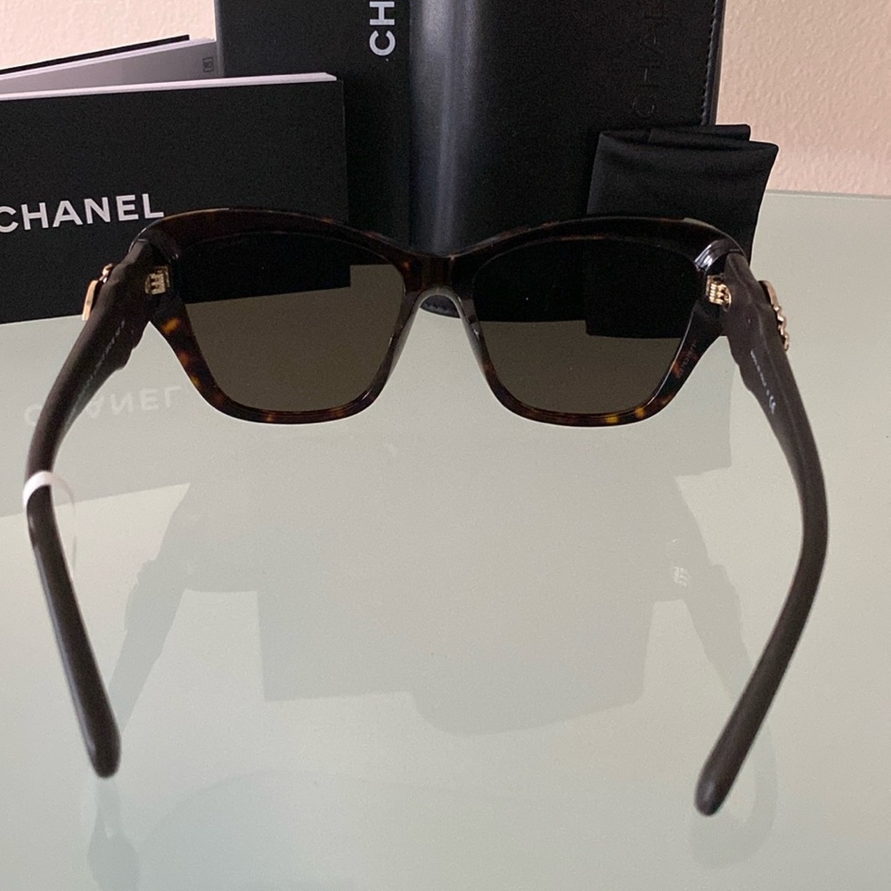 NIB Auth CHANEL dress BUTTERFLY SUNGLASSES/glasses/frame Ref.5457QA C714/3 ITALY - Picture 3 of 14